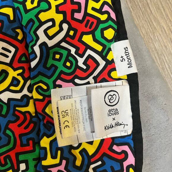 Etta Loves X Keith Haring Organic Cotton Reversible Baby Playmat Modern Art - Picture 5 of 13